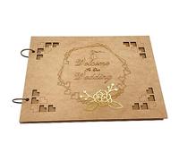 ANMITI Biglietto d ' auguri per invito in legno cavo, ornamento decorativo per la casa per bambini, ragazzi, biglietti d ' auguri scritti a mano per ragazze