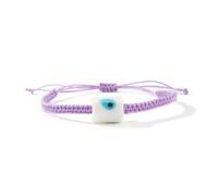 ANMITI Bracciale regolabile unico con perline vetro per occhio tamburo per gioielli da donna, cordoncino cotone morbido, gioielli alla fatti a mano