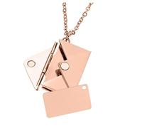ANMITI Collana con ciondolo a medaglione in acciaio inox con messaggio segreto d'amore, per donne, fidanzata, moglie, messaggio segreto d'amore, foto, medaglione, Misura unica, come descritto, come