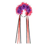 ANMITI Fascia per capelli leggera decorata con crisantemo confortevole per lunghe ore durante le feste di Halloween unisex copricapo floreale di Halloween