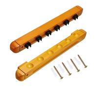ANMITI Supporto per Stecca da Biliardo per Contenere 6 Stecche da Biliardo per Giocatore Biliardo, Montaggio a Parete, Clip per Rack in Legno Duro, Montaggio a Parete