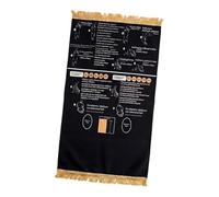 ANMITI Tappeto da preghiera pieghevole con frasi in arabo inglese chiare, tessuto in plastica, ideale per i nuovi convertiti e la devozione quotidiana, tappeto da preghiera impermeabile