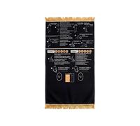 ANMITI Tappeto da preghiera pieghevole con frasi in arabo inglese chiare, tessuto in plastica, ideale per i nuovi convertiti e la devozione quotidiana, tappeto da preghiera impermeabile