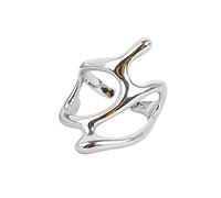 ANMITI Trend Irregolari Vintage Grosso Ramo Cavo Aperto per Donna Uomo Punk Gioielli da Sposa Geometrici Irregolari per Argento Oro Regolabile per Ragazze Adolescenti Argento Oro Cavo