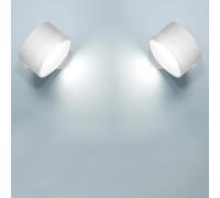 Anmossi Applique da Parete Interno,2 Pezzi,Lampada da Parete a LED,Controllo Touch 3 Modalità di Colore,3 Livelli di Luminosità,Luci da Parete a Batteria per Camera da Letto,Corridoio(Bianco)