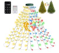 Anmossi Luci Albero di Natale Intelligenti,2m 400 LED 16 Fili di Luci,Controllo Tramite APP e Sincronizzazione Musicale,Luminarie Natalizie per Alberi di Natale da 1.2 a 3m(Bianco Caldo e Multicolore)