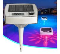 Anmossi Termometro Piscina Solare,Impermeabile IP68 Solare Termometro Piscina Galleggiante con Luce Dinamica,Digitale LCD Facile da Leggere,per Piscine,Vasche Idromassaggio,Spa