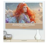 Anmutige Menschen - Atmosphärisch und verträumt (hochwertiger Premium Wandkalender 2026 DIN A2 quer), Kunstdruck in Hochglanz: Wüstenlandschaft und wundervoll gekleidete Leute