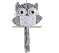 ANMUXI Arazzo da parete in macramè con gufo, realizzato a mano, stile bohémien, decorazione per la casa, regalo ispirato alla natura per gli amanti dei gufi, decorazione minimalista a tema uccelli