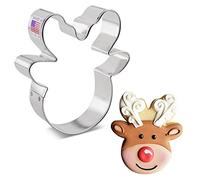 Ann Clark Cookie Cutters Farina Box Bakery's - Tagliapasta a testa di renna, 10,16 cm