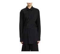 Ann Demeulemeester, ,Blouses & Shirts ,Donna ,Nero ,2XS Camicia Lunga e Confortevole in Nero