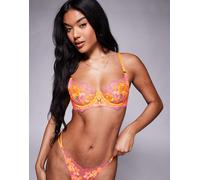 Ann Summers - Ambitious - Reggiseno a balconcino arancione senza imbottitura 32D