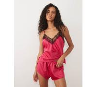 Ann Summers - Cerise - Completo con canotta rosa lampone con finiture in pizzo L