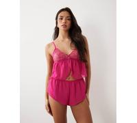 Ann Summers - Completo con canottiera rosa a fiori L