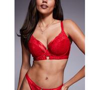 Ann Summers Coppe Grandi - Undisputed - Reggiseno scollo profondo rosso imbottito 32E
