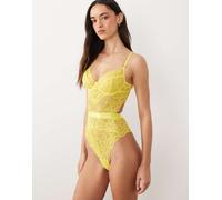 Ann Summers - Hold Me Tight - Body in pizzo giallo M