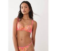 Ann Summers - Tropical Oasis - Reggiseno scollo profondo non imbottito rosa acceso 34A