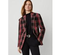 Ann Taylor Giacca Blazer 14 Donna Quadri Nero Rosso 37516390 Tasca Bottone