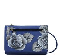 Anna by Anuschka Anuschka Portafoglio Organizzatore in Vera Pelle Donna con Corda Dipinta a Mano Esterno Romantico Colore Rosa Taglia Unica UK