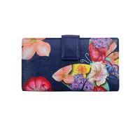 Anna by Anuschka Bi-Fold Organizer Wallet, Vera Pelle Donna, Mosaico a Farfalla, Taglia Unica