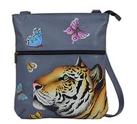 Anna by Anuschka - Borsa a tracolla sottile, in vera pelle, (Tigre reale), Taglia unica