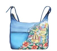 Anna by Anuschka Medium Bag, Amalfi Dawn-Borsa Shopper da Donna in Vera Pelle, Dipinta a Mano, Misura Media, Taglia Unica