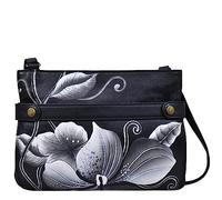 Anna by Anuschka, Medium Crossbody Donna, Midnight Floral Nero, Taglia unica