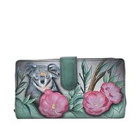 Anna by Anuschka Portafoglio da donna in vera pelle dipinta a mano, due pieghe, koala, taglia unica