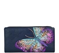 Anna by Anuschka Two Fold Clutch, Doppia Pochette piegata Donna, Magical Wings Navy, Taglia Unica