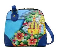 Anna by Anuschka Women Hand Painted Leather Small Multi Compartment Zip-Around Organizer, Opera d'Arte Originale Dipinta a Mano Donna, Amalfi Dawn, Taglia Unica