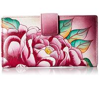 Anna by Anuschka 183318331833.1833, 183318331833183318331833, Portafoglio, in Vera Pelle Dipinta a Mano Donna, Elegante peonia, Taglia Unica