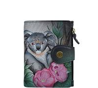 Anna by Anuschka Women's Hand Painted Leather Ladies Wallet, Cuddly Koala, One Size
