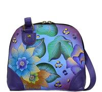 Anna by Anuschka Women's Hand Painted Leather Small Multi Compartment Zip-Around Organizer, Tropical Safari