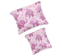 Anna Cowper 2 borse cosmetiche tascabili per borse, piccola borsa per il trucco in pelle, portatile, senza cerniera, portamonete e gioielli, farfalla del viole del pensiero, Multicolore 16, Small and