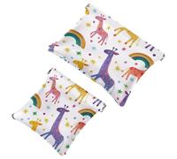 Anna Cowper 2 borse cosmetiche tascabili per borse, piccola borsa per il trucco in pelle, portatile, senza cerniera, portamonete, gioielli, farfalle viole del pensiero, Multicolore 6., Small and