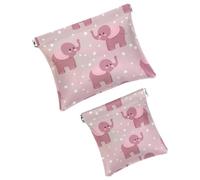 Anna Cowper 2 borse cosmetiche tascabili per borse, piccola borsa per il trucco in pelle, portatile, senza cerniera, portamonete e gioielli, farfalla del viole del pensiero, Multicolore 10., Small and