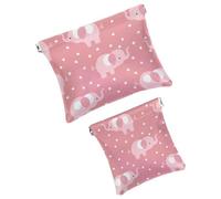 Anna Cowper 2 borse cosmetiche tascabili per borse, piccola borsa per il trucco in pelle, portatile, senza cerniera, portamonete e gioielli, farfalla del viole del pensiero, Multicolore 12., Small and