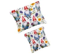 Anna Cowper 2 borse cosmetiche tascabili per borse, piccola borsa per il trucco in pelle, portatile, senza cerniera, portamonete e gioielli, farfalla viola del pensiero, Multicolore 4., Small and