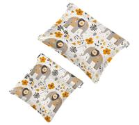 Anna Cowper 2 borse cosmetiche tascabili per borse, piccola borsa per trucco in pelle, portatile, senza cerniera, portamonete e gioielli, motivo: Buon Natale, Multicolore 10., Small and Large, Moda