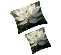 Anna Cowper 2 borse cosmetiche tascabili per borse, piccole borse per il trucco in pelle, borsa per cosmetici, portatile, senza cerniera, portamonete e gioielli, motivo squalo stellato, Multicolore