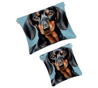 Anna Cowper 2 piccole borse per il trucco per borsa, borsa cosmetica tascabile con testa di bulldog francese, mini borsa da viaggio portatile per trucchi da donna, Multicolore 10., Small and Large,