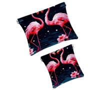 Anna Cowper 2 piccole borse per il trucco per borsa, racchetta da tennis tascabile, borsa cosmetica da spremere, mini borsa portatile da viaggio per trucco da donna, Multicolore 7, Small and Large,