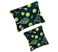 Anna Cowper 2 piccole borse per il trucco per borsa, racchetta da tennis tascabile, borsa cosmetica da spremere, mini borsa portatile da viaggio per trucco da donna, Multicolore 1., Small and Large,