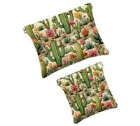 Anna Cowper 2 piccole borse per il trucco per borse, cactus del deserto, tasca per piante, trousse da spremere, mini borsa portatile da viaggio per trucchi da donna, Multicolore 11, Small and Large,