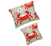 Anna Cowper 2 pochette per cosmetici tascabili per borse, piccola borsa per il trucco in pelle, portatile, senza cerniera, portamonete e gioielli, magnolie bianche, Multicolore 10., Small and Large,