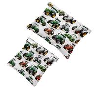 Anna Cowper 2 pochette per cosmetici tascabili per borse, piccola borsa per il trucco in pelle, portatile, senza cerniera, portamonete e gioielli, motivo floreale vintage, Multicolore 2., Small and