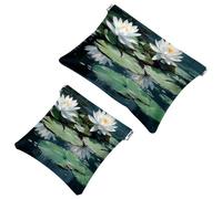 Anna Cowper 2 trousse tascabili per borse, piccola borsa per il trucco in pelle, portatile, senza cerniera, portamonete, gioielli, varie esche da pesca, Multicolore 2., Small and Large, Moda