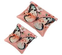 Anna Cowper Borsa cosmetica tascabile per borse, piccola borsa per il trucco in pelle, portatile, senza cerniera, portamonete e gioielli, motivo: nebulosa dell'universo, Multicolore 2., Small and