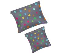 Anna Cowper Borsa cosmetica tascabile per borse, piccola borsa per il trucco in pelle, portatile, senza cerniera, portamonete e gioielli, motivo: polpo oceano, Multicolore 12., Small and Large, Art