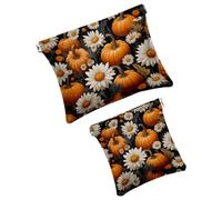 Anna Cowper Borsa cosmetica tascabile per borse, piccola borsa per il trucco in pelle, portatile, senza cerniera, portamonete, gioielli, pianeta spaziale, 2 pezzi, Multicolore 13, Small and Large, Art